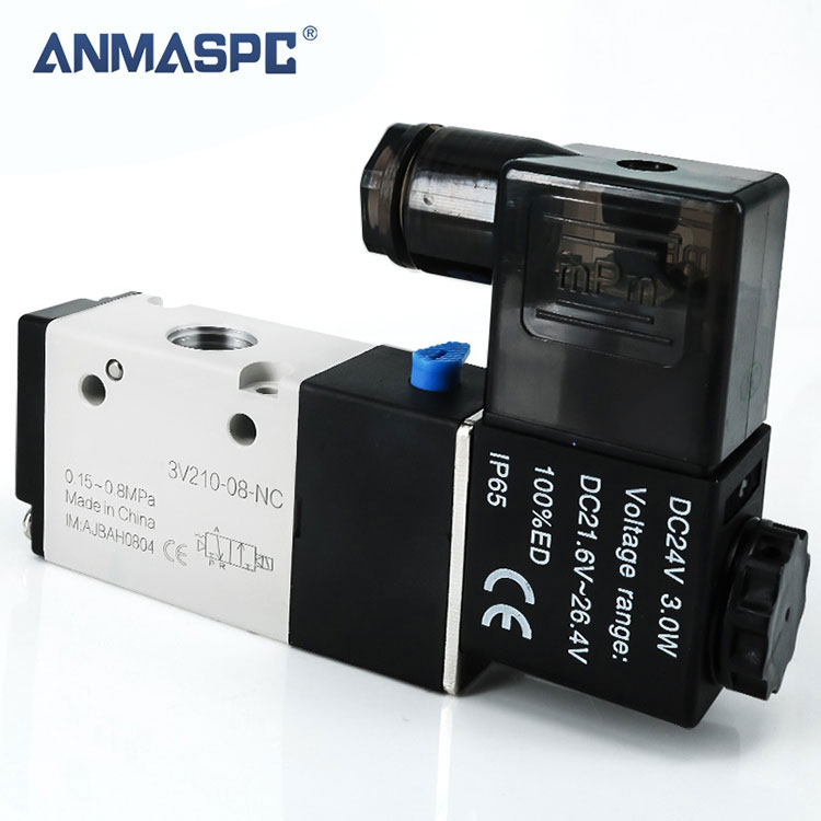 İki Pozisyonlu Üç Yollu Hava Pnömatik Solenoid Valfı Pt 14 Ip65